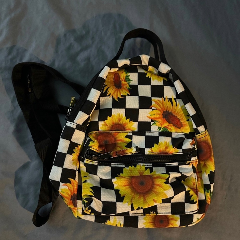 SPENCER'S SUNFLOWER CHECKER PATTERN BAG SIZE SMALL LIKE NEW BACKPACK
